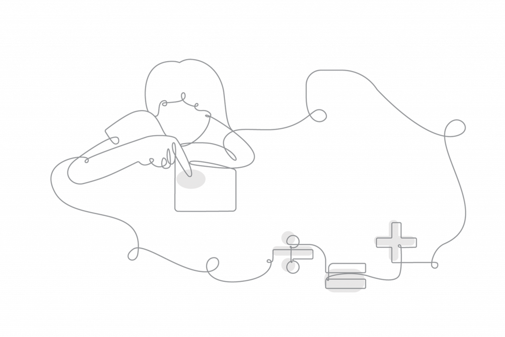research hub line art for desmos math